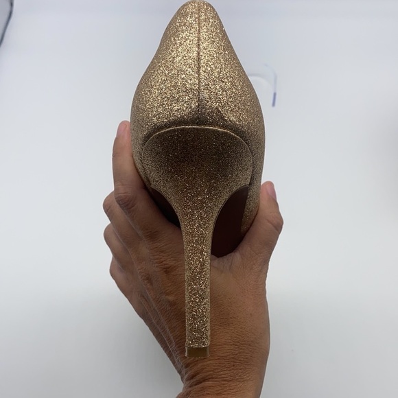 Nine West - Martina Gold Glitter Pointed Toe Heels Size 10 - Picture 6 of 16